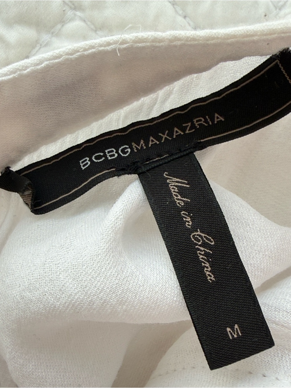 BCBGMaxAzria SHIRLEY size M White Sleeveless Embellished Tunic Boho Chic Coastal - Picture 12 of 13